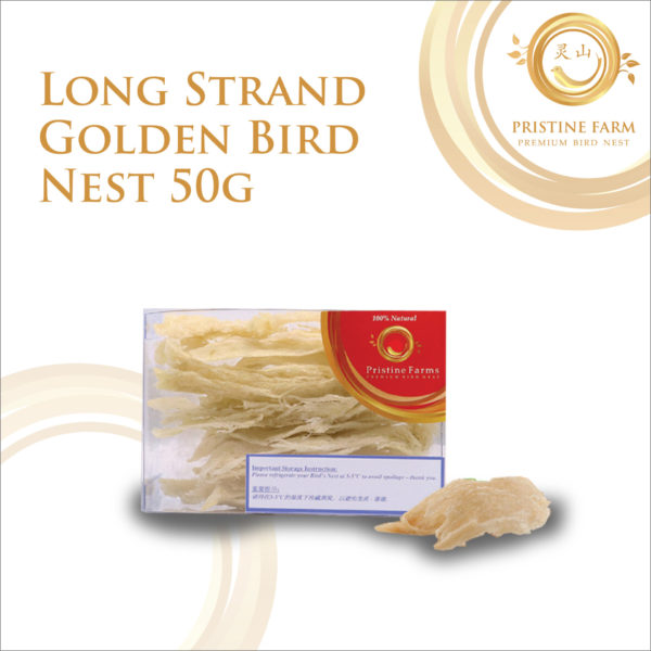 Pristine Farm Long Strand Golden Bird Nest 50g (WBY)